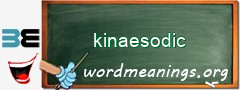 WordMeaning blackboard for kinaesodic
